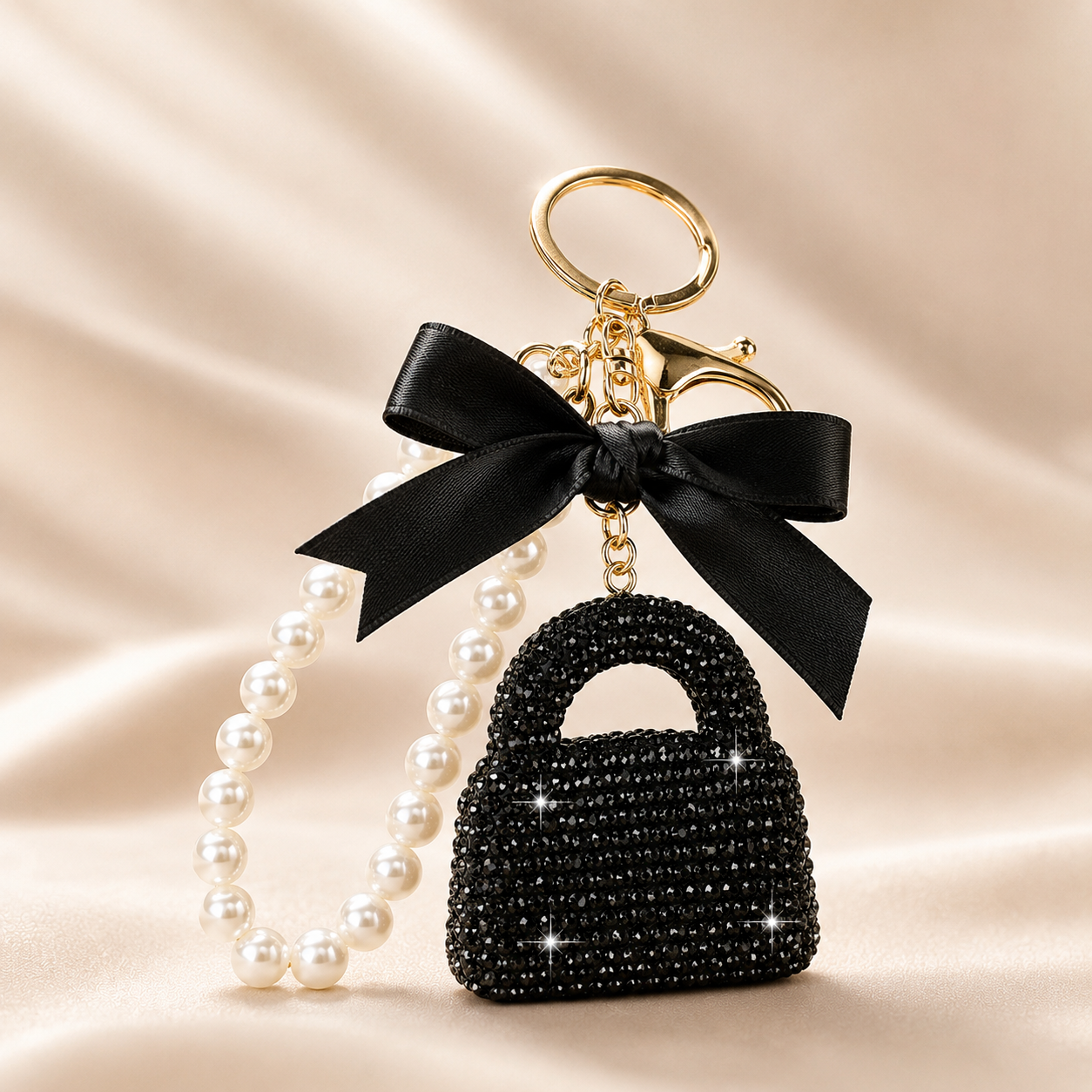 Rhinestone Handbag Keychain