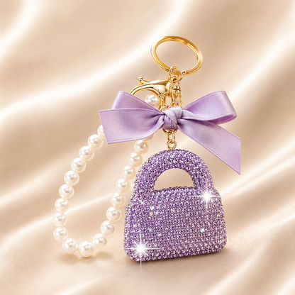 Rhinestone Handbag Keychain
