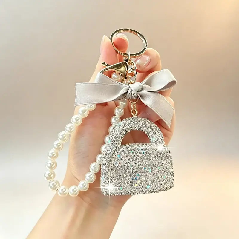 Rhinestone Handbag Keychain